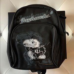 NWOT Kansas Jayhawks Black Grey Mini Backpack OLCP